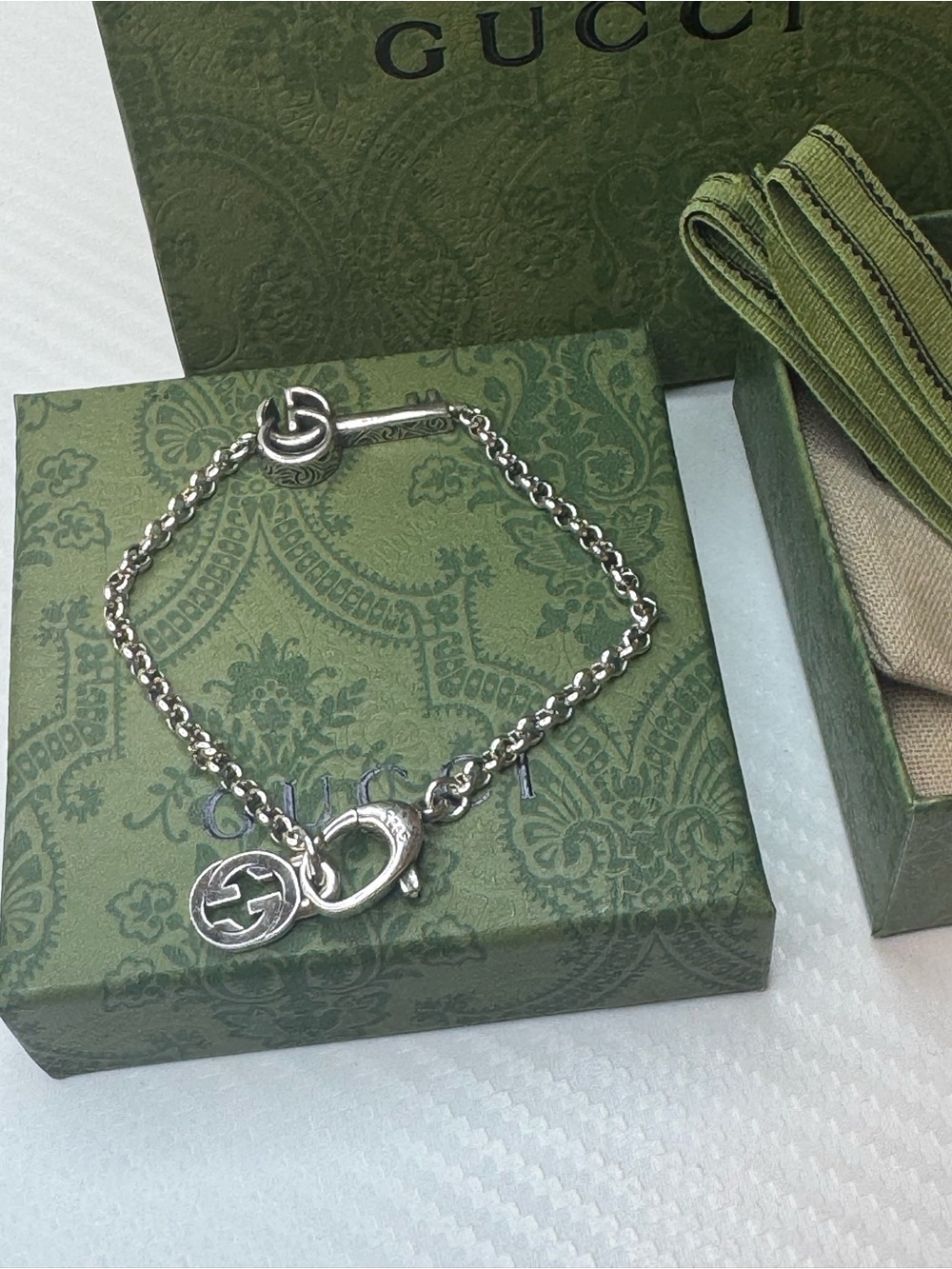 Gucci Silver Key Charm Bracelet - Silver - Picture 9 of 10